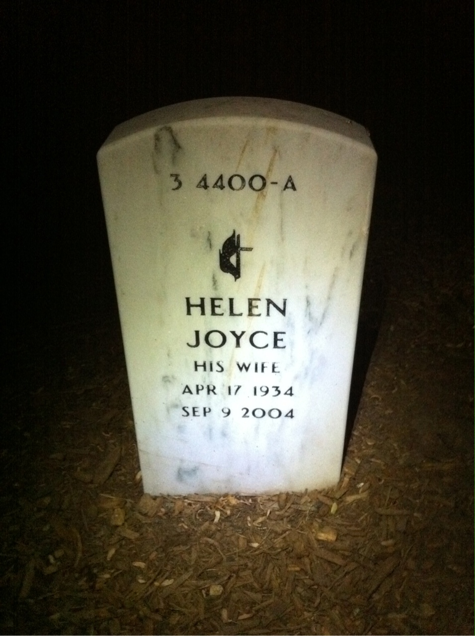 Back of headstone — Lloyd Michael