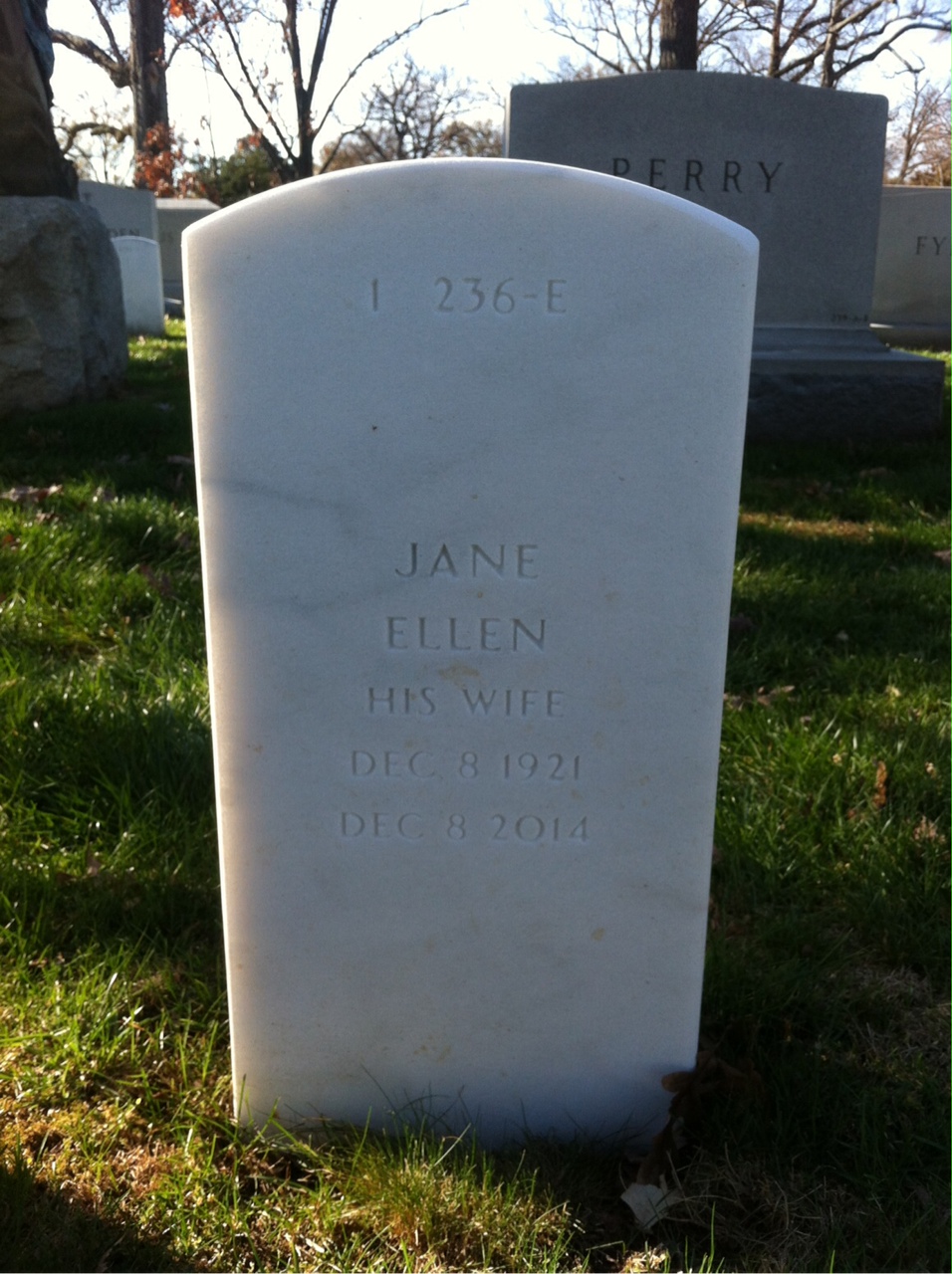 Back of headstone — Robert Miller