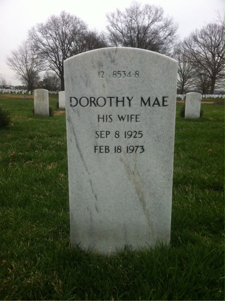 Back of headstone — John Lee