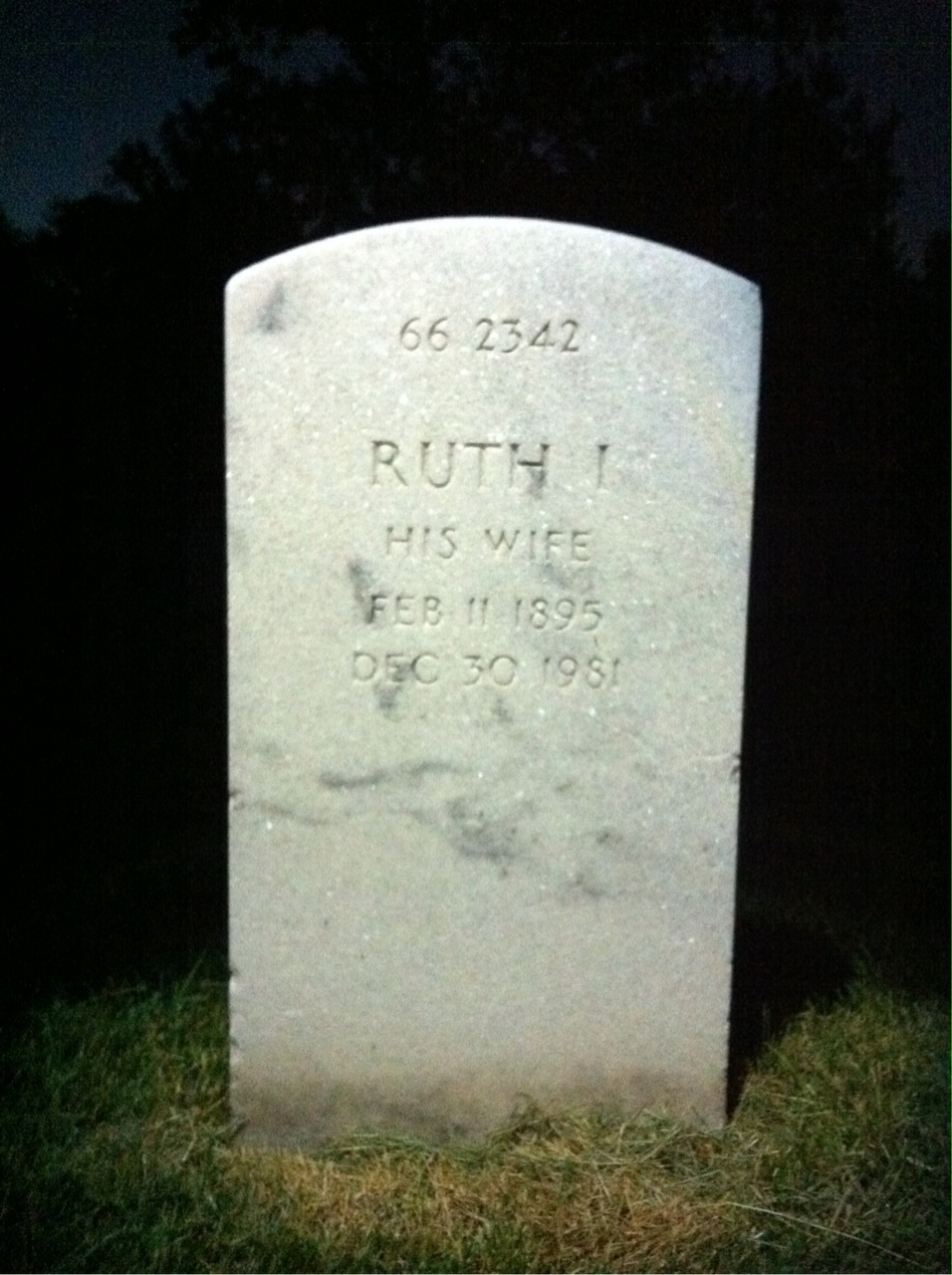 Back of headstone — Charles Mcintyre