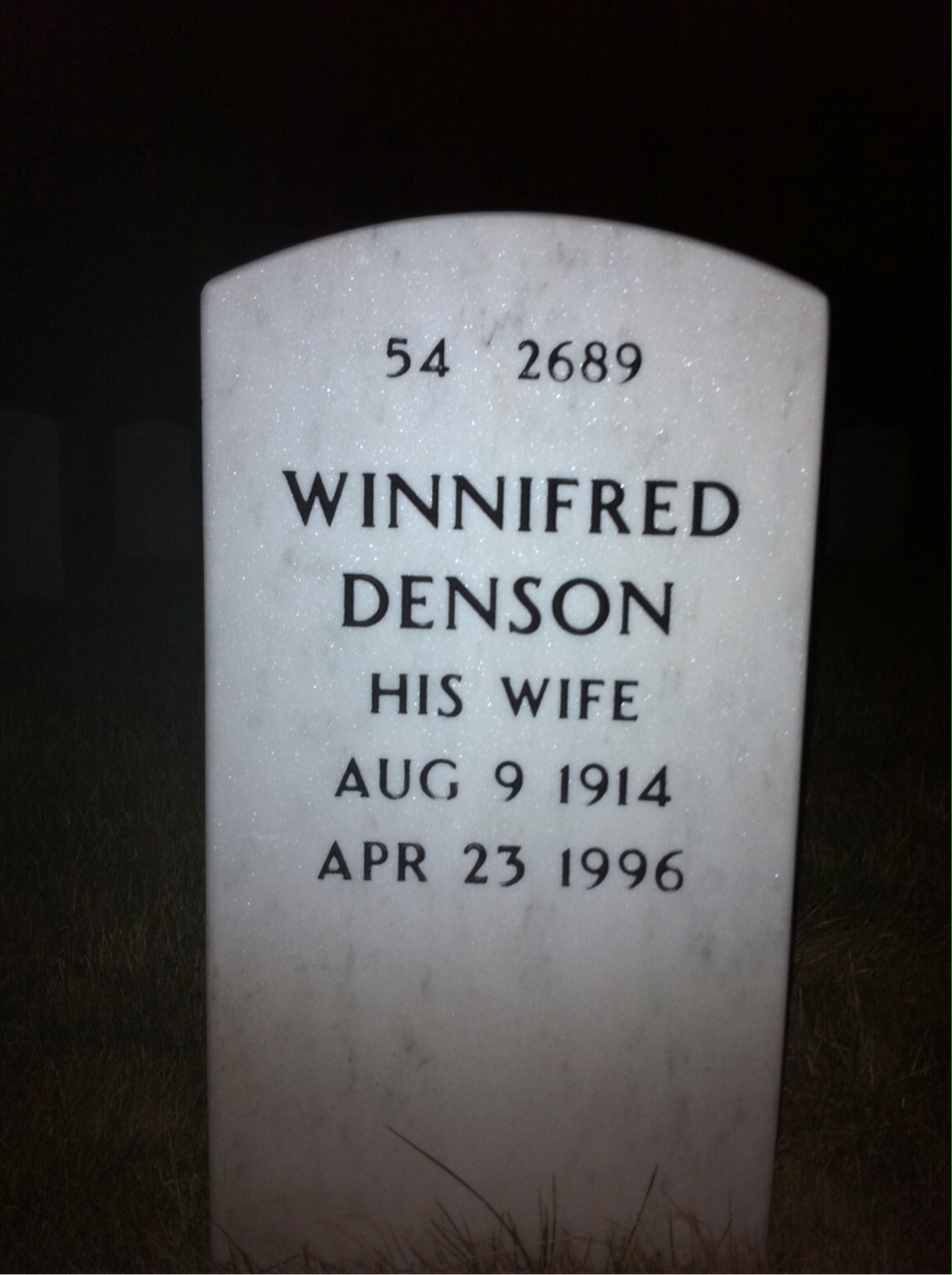 Back of headstone — William Newton