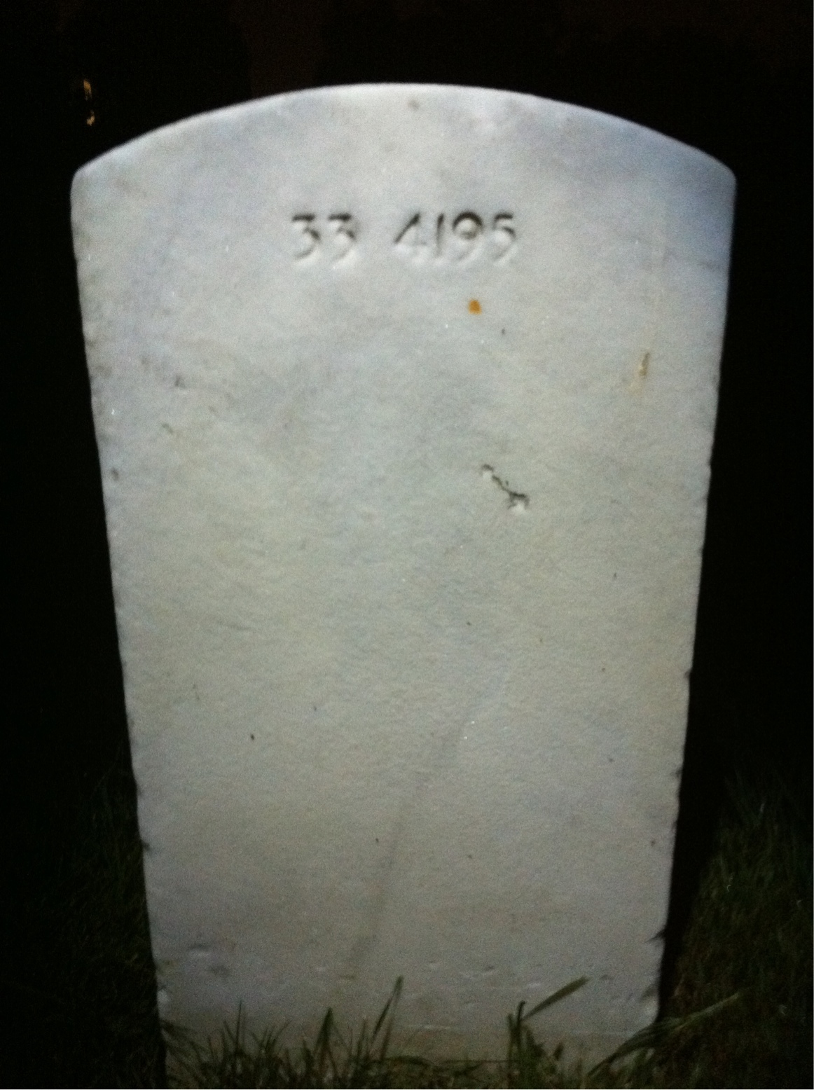 Back of headstone — Julia Barrett