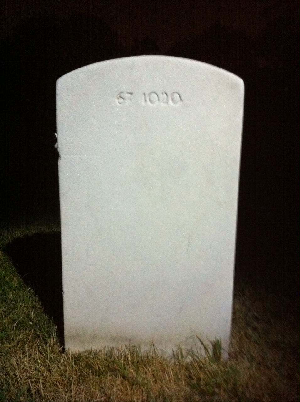 Back of headstone — Downing Melton