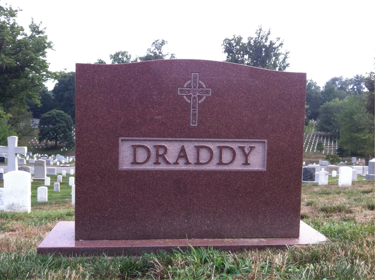 Back of headstone — John Draddy