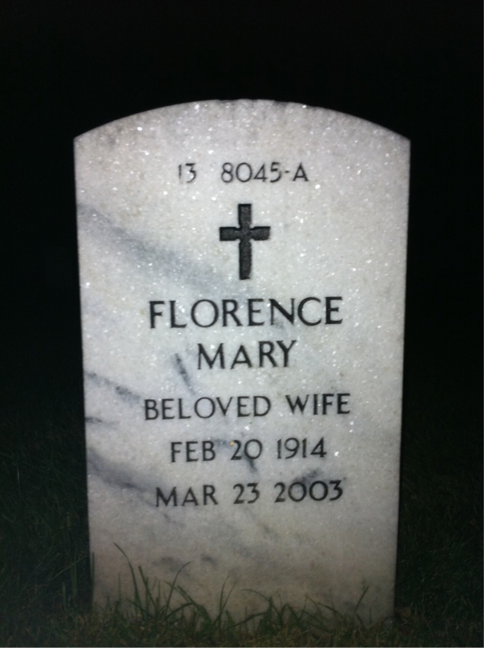 Back of headstone — William Campbell Goldsborough