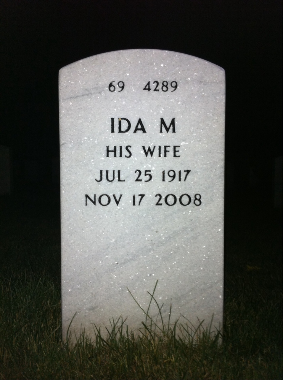 Back of headstone — William Yolkum