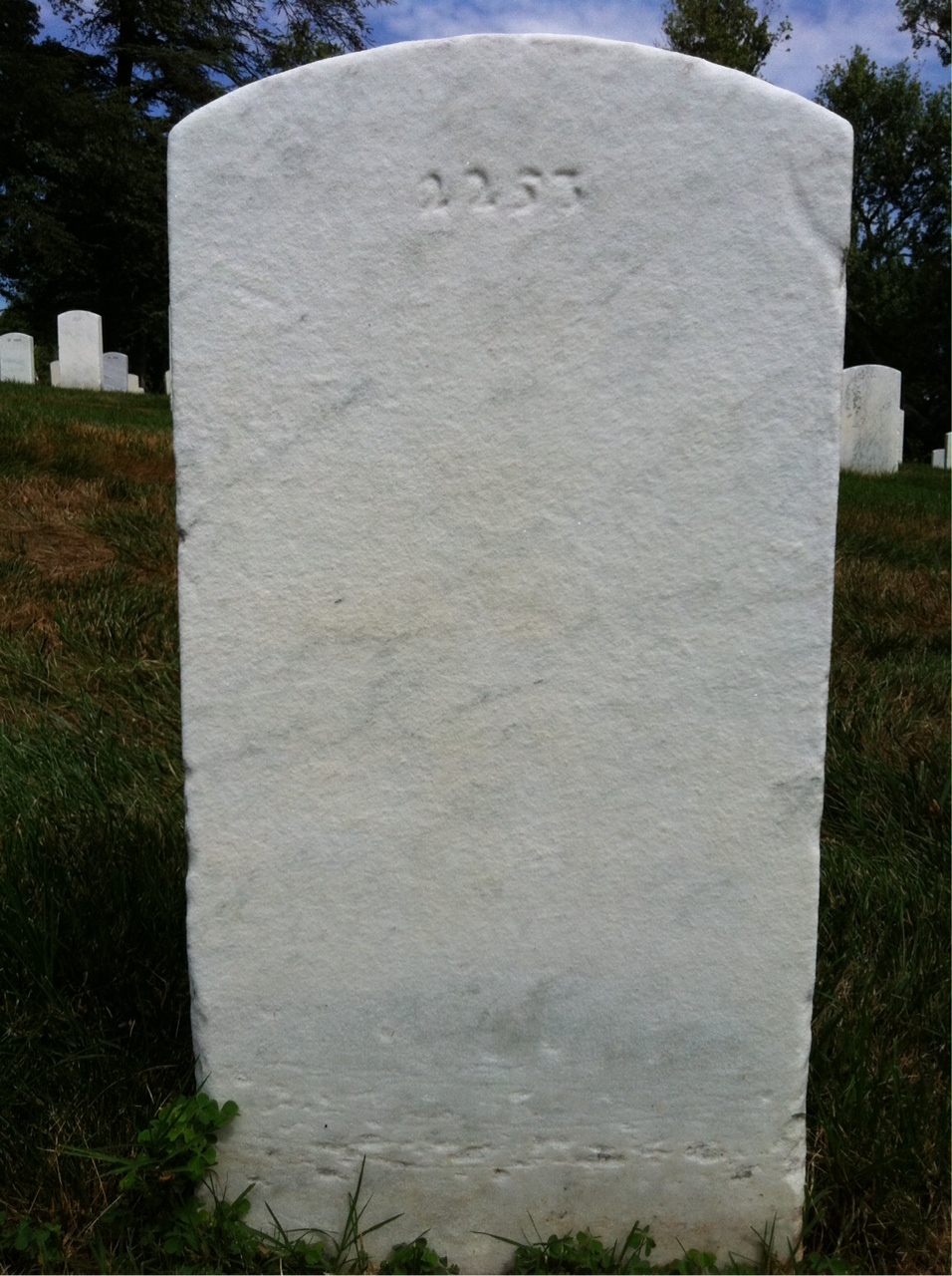 Back of headstone — George Minor