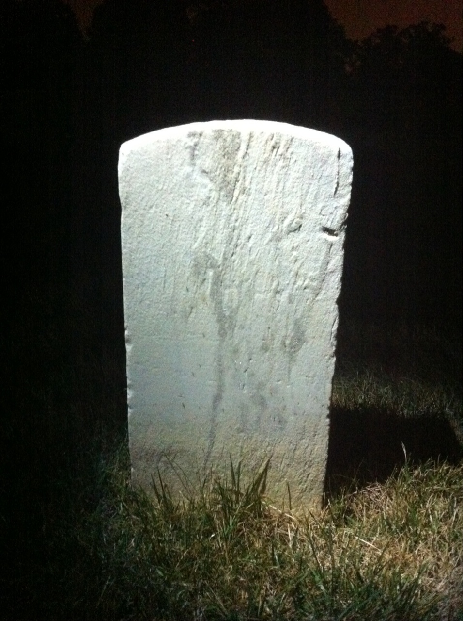 Back of headstone — Frank Allen