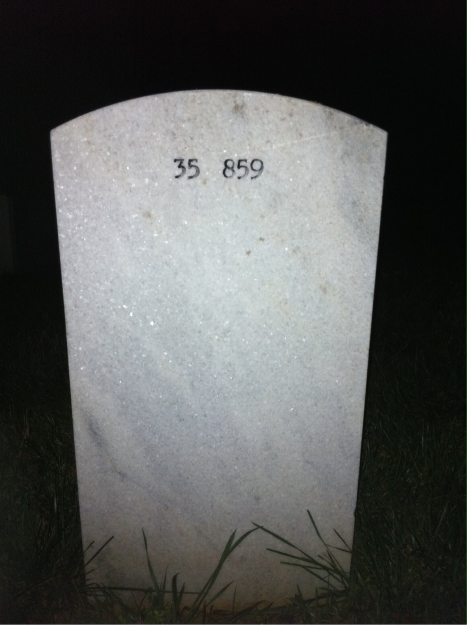 Back of headstone — Lynn Moore