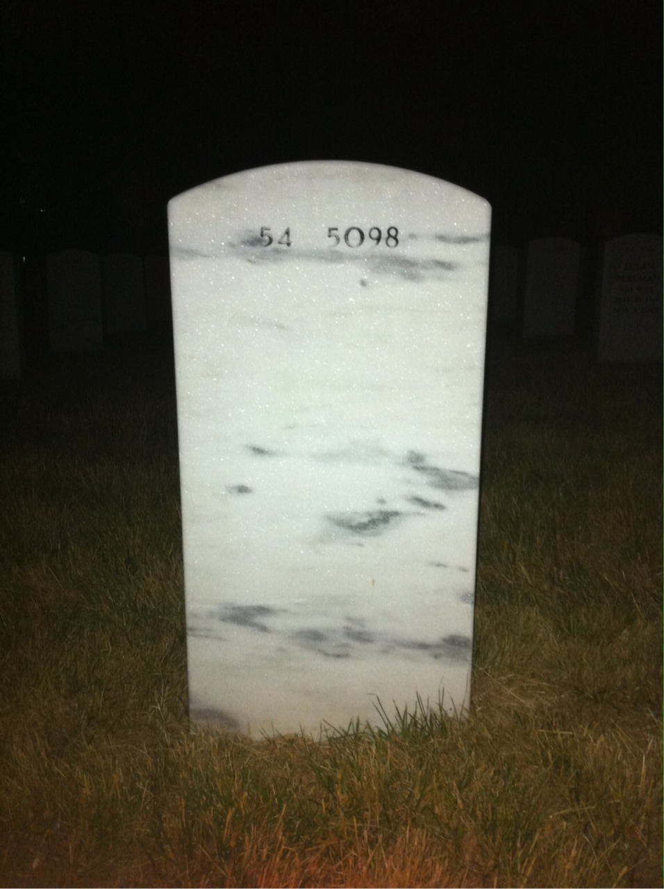 Back of headstone — Charles Shearston