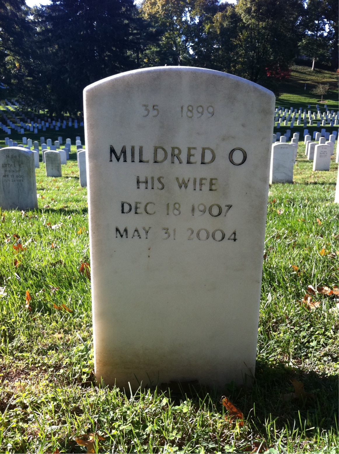 Back of headstone — George Dorsey