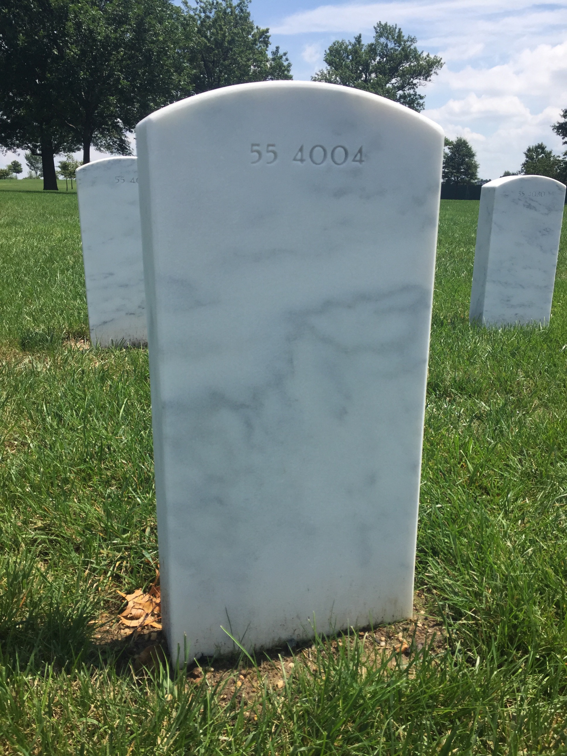 Back of headstone — Donald Bott