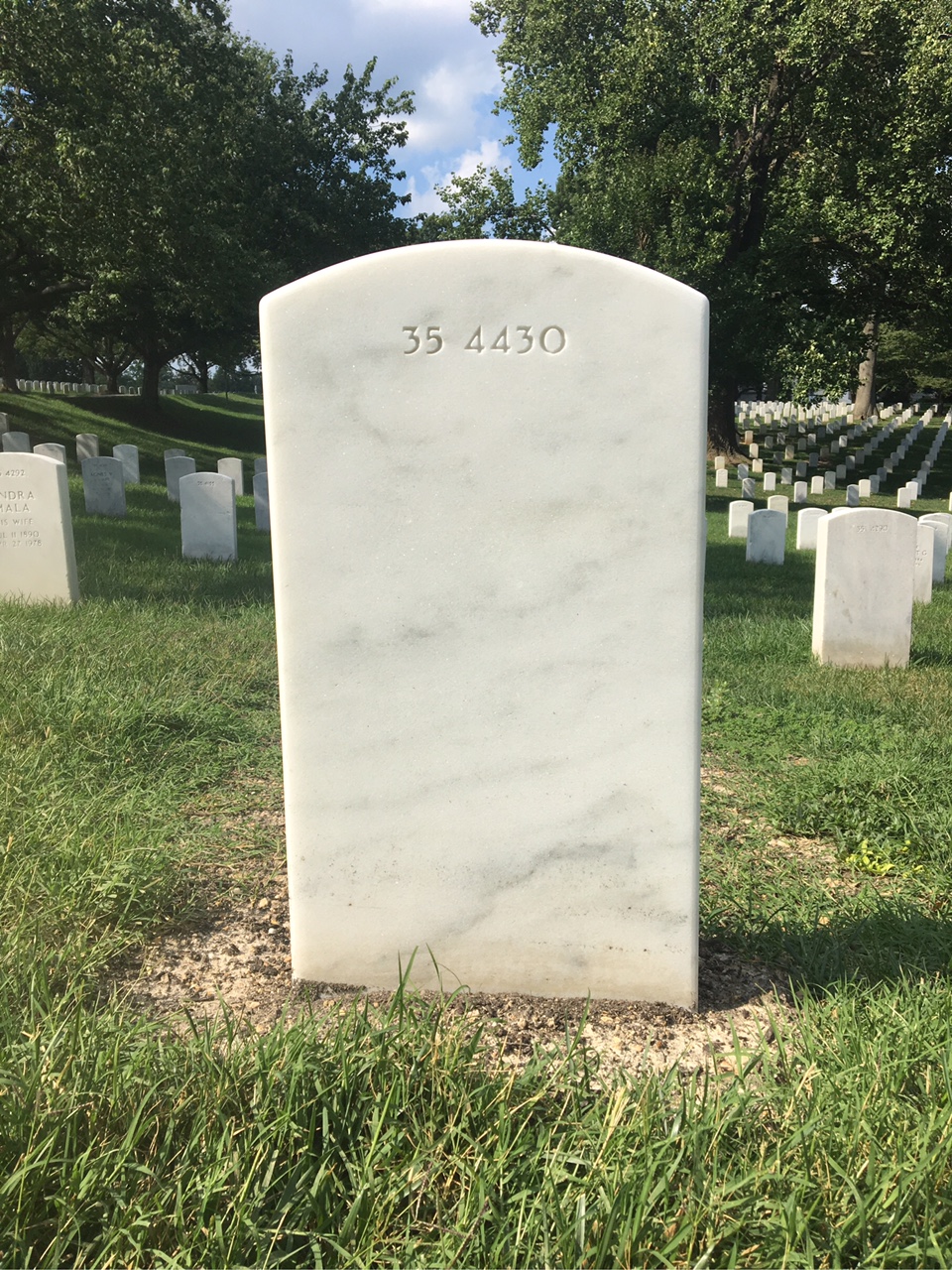 Back of headstone — Thomas Miller