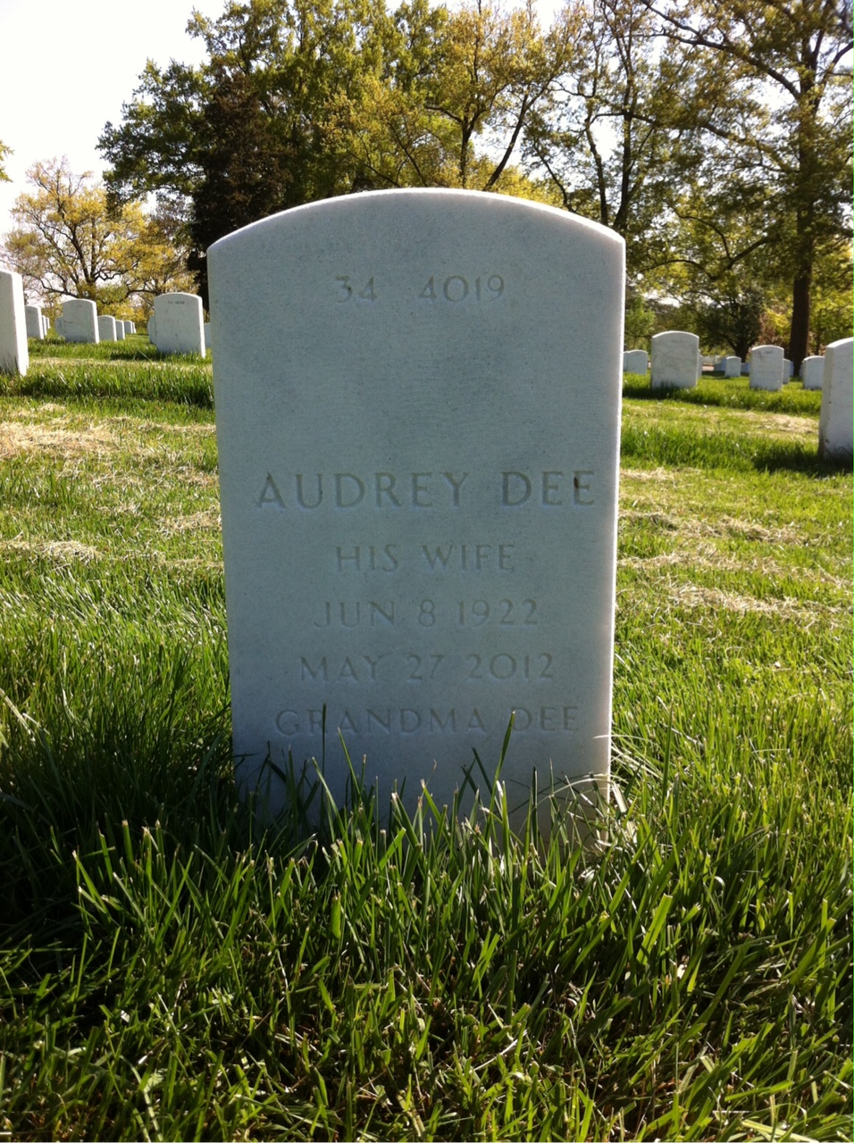 Back of headstone — Lucius Free
