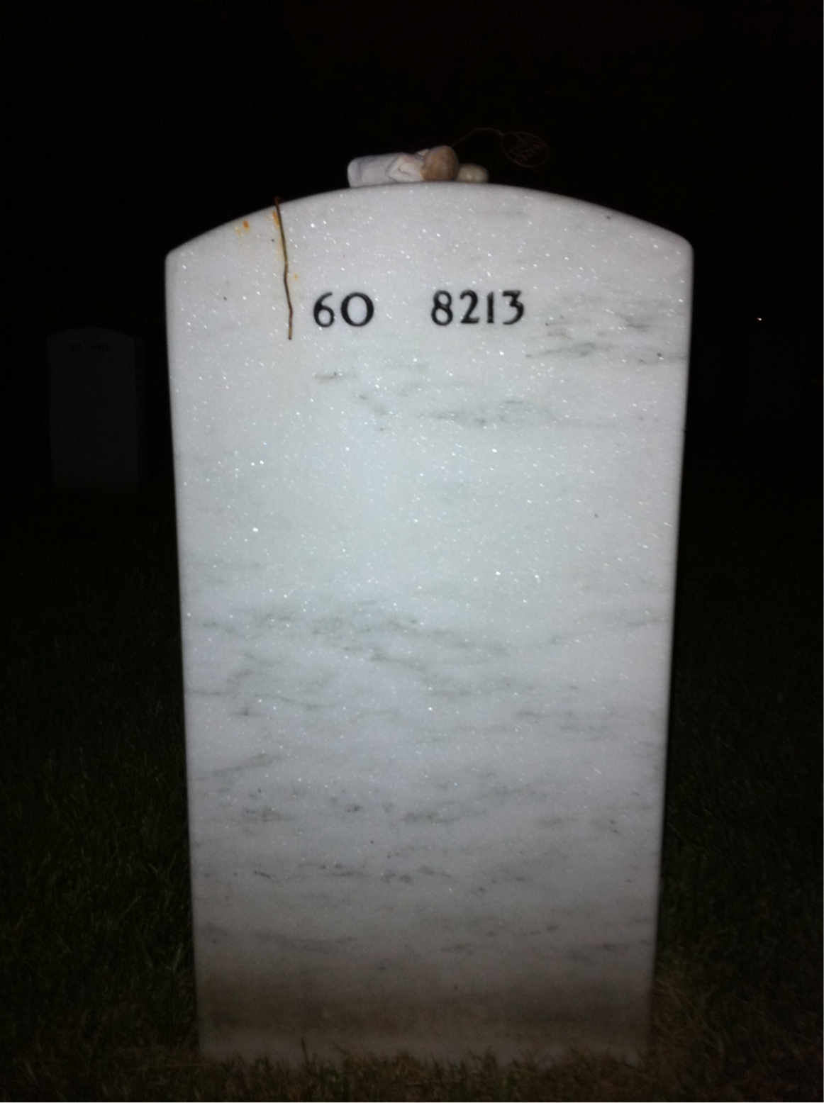 Back of headstone — Jeremy Chandler
