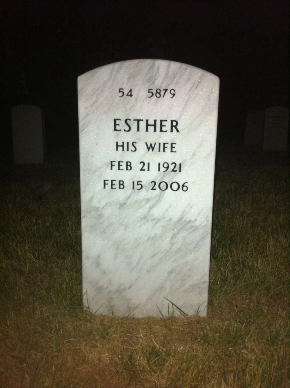 Back of headstone — Robert Kranc