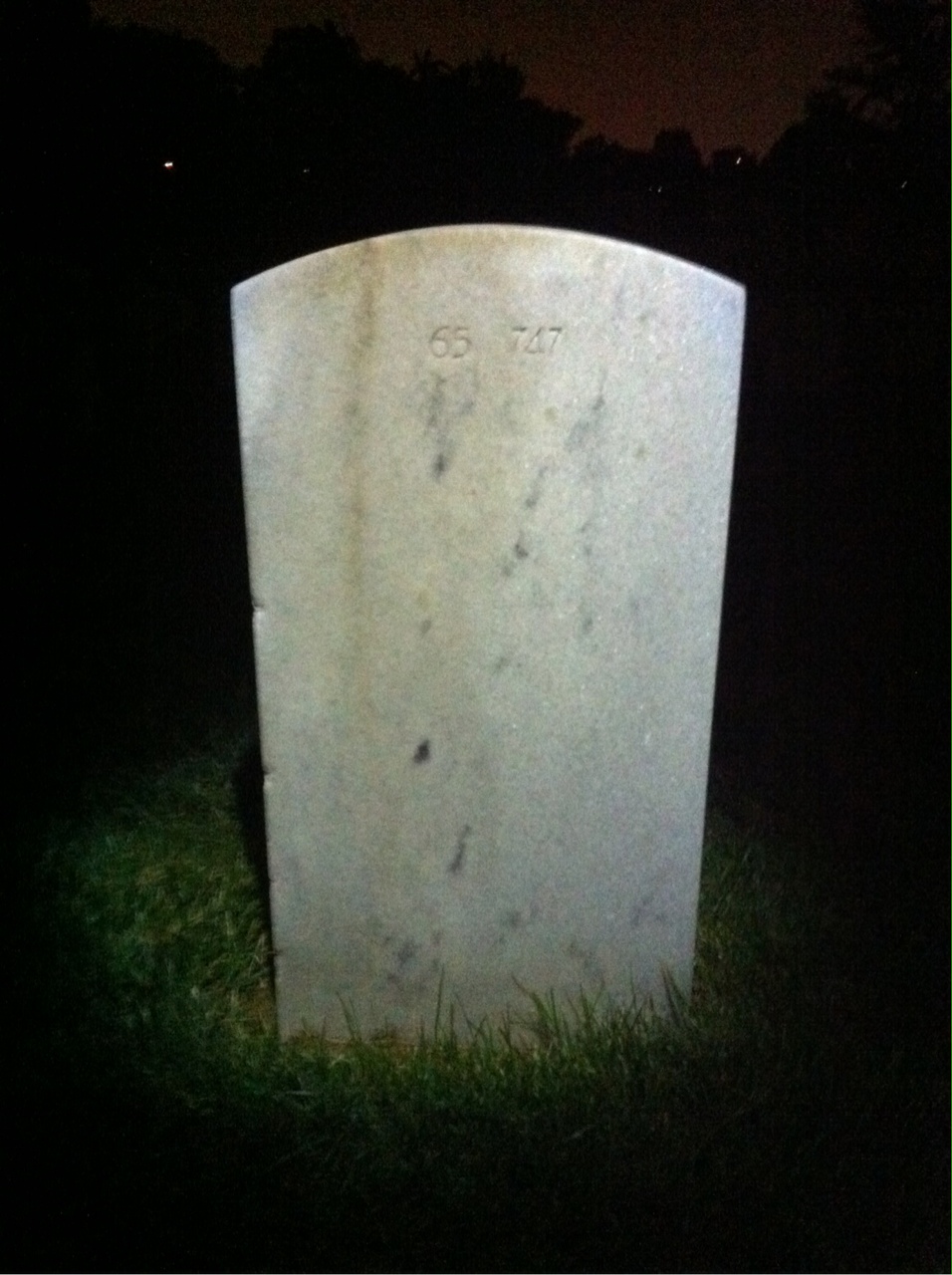 Back of headstone — James Bracken