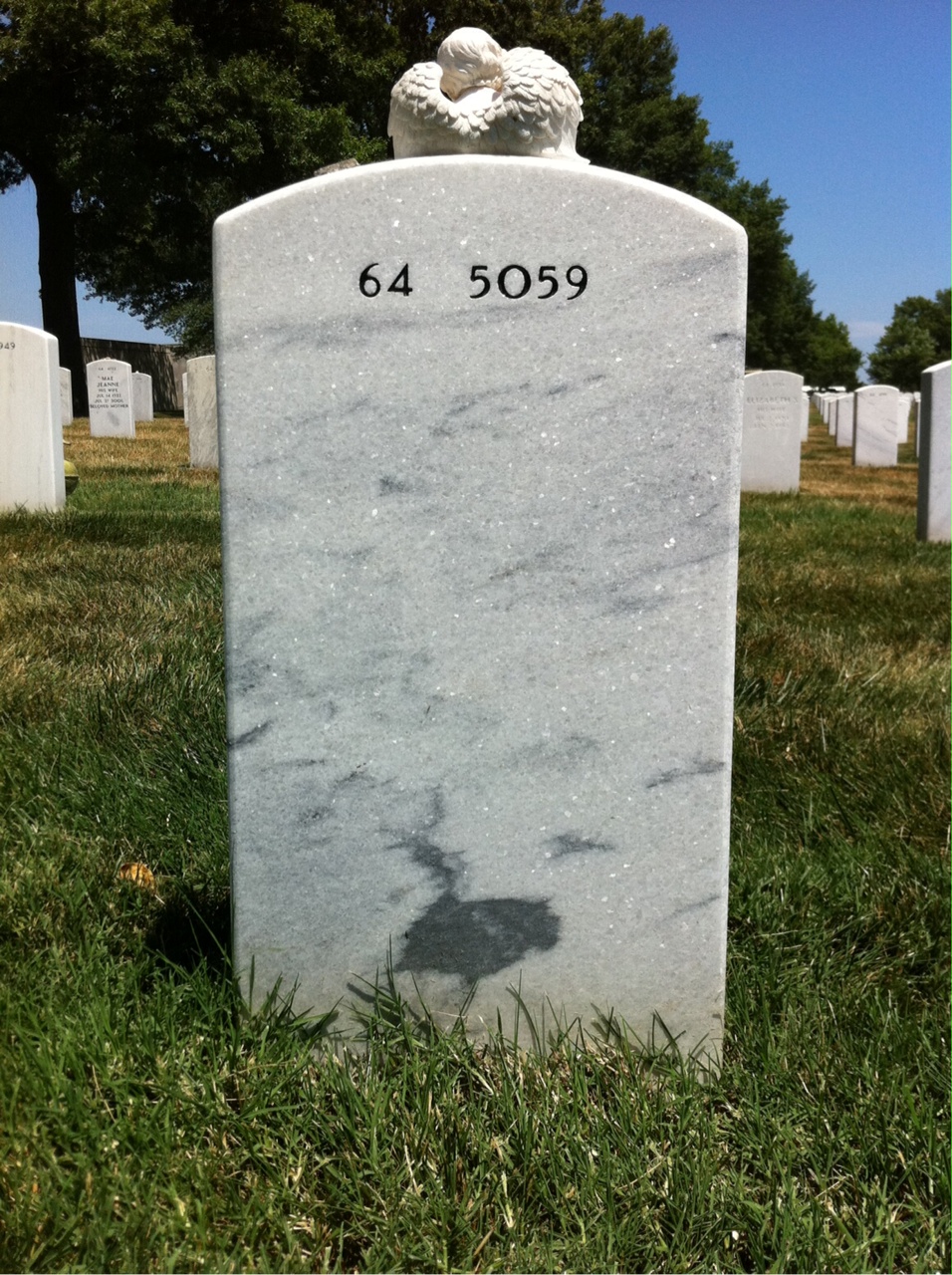 Back of headstone — Terry Thomas