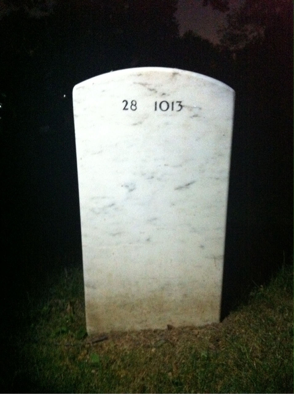 Back of headstone — Alfred Canzian