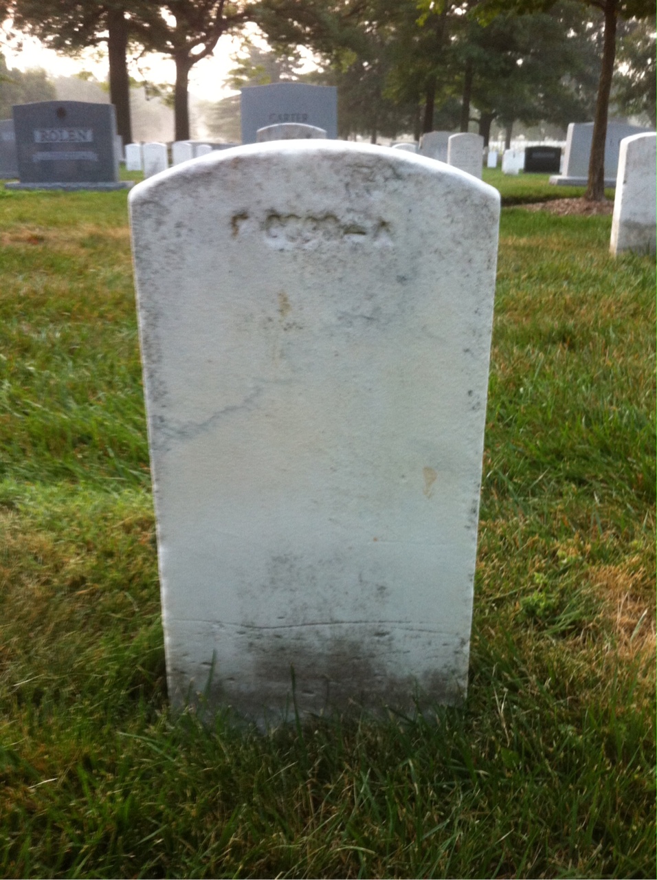Back of headstone — Miriam Allen