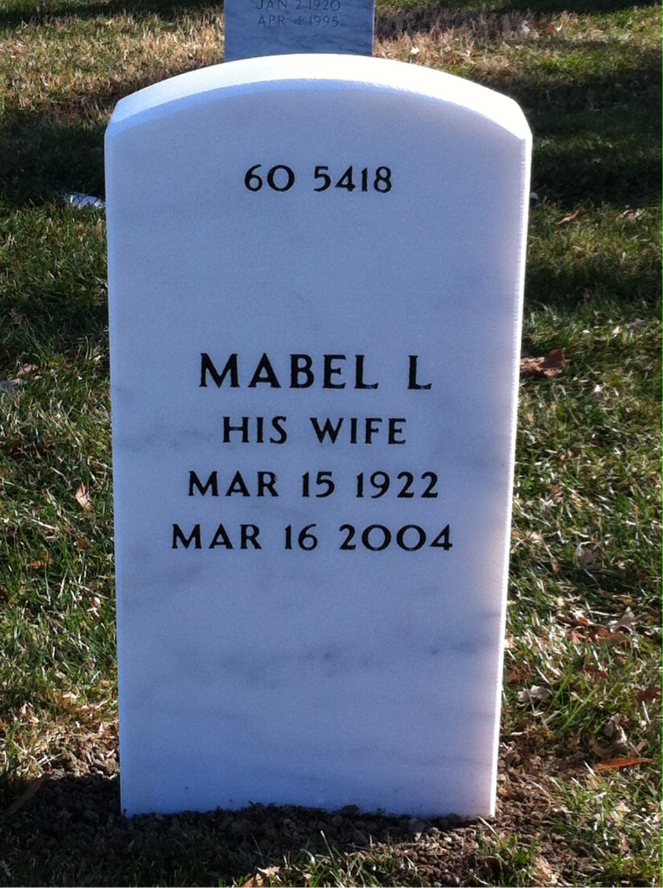 Back of headstone — Harry Steele