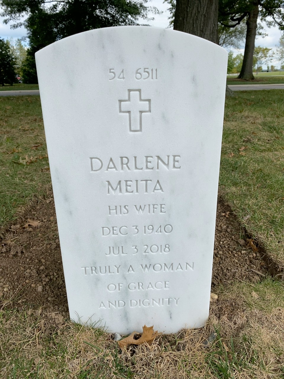 Back of headstone — Wayne Kenneth Roberts