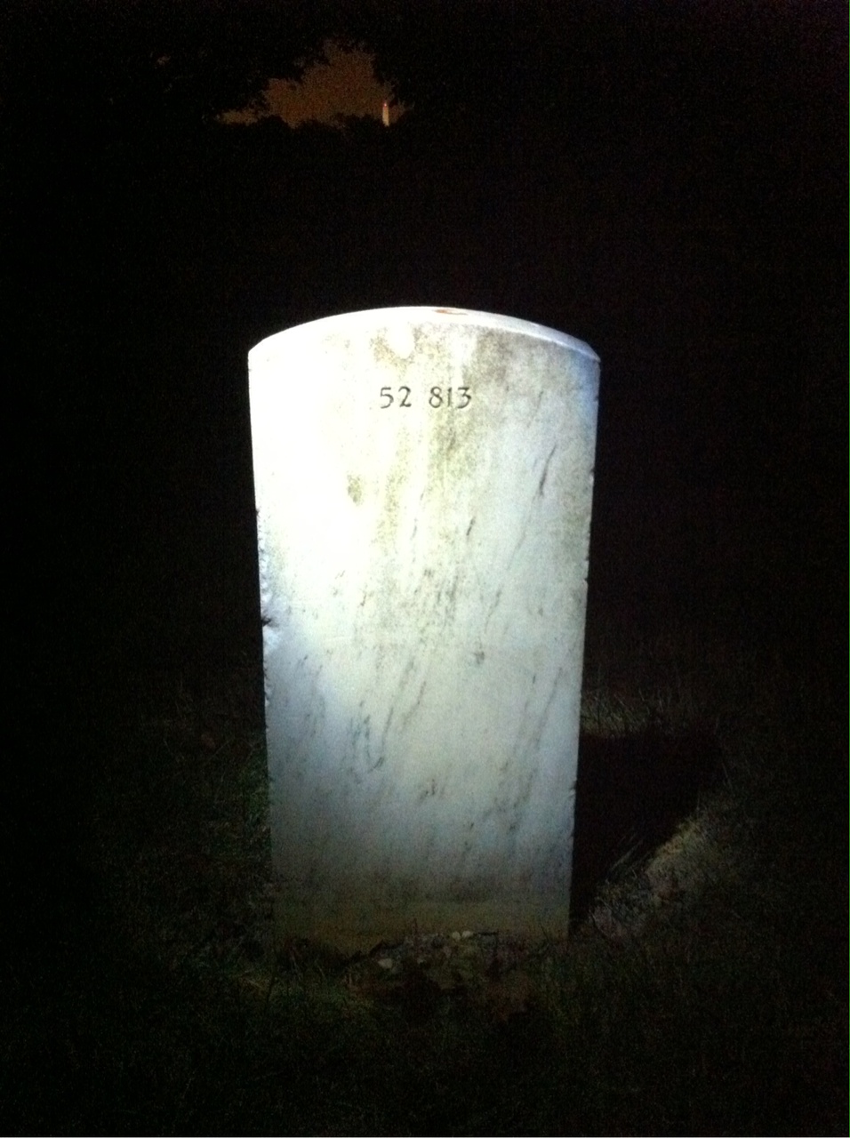 Back of headstone — Charles Ash