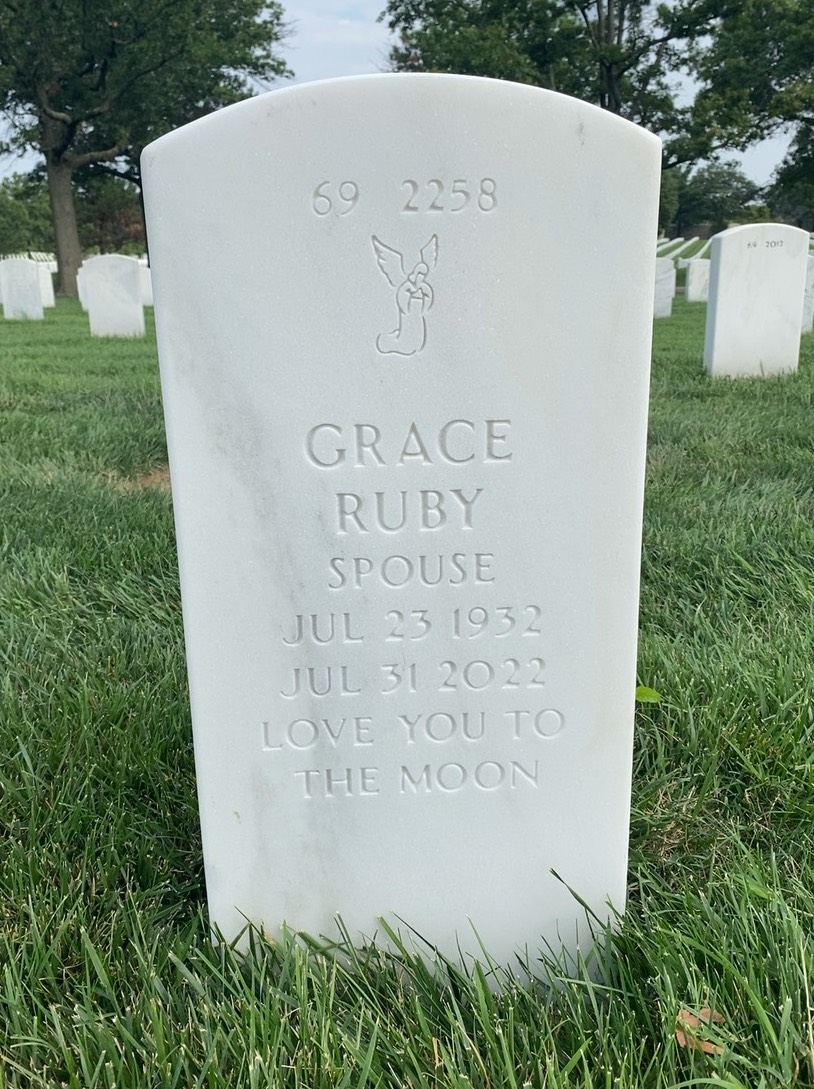 Back of headstone — Raymond Dellett