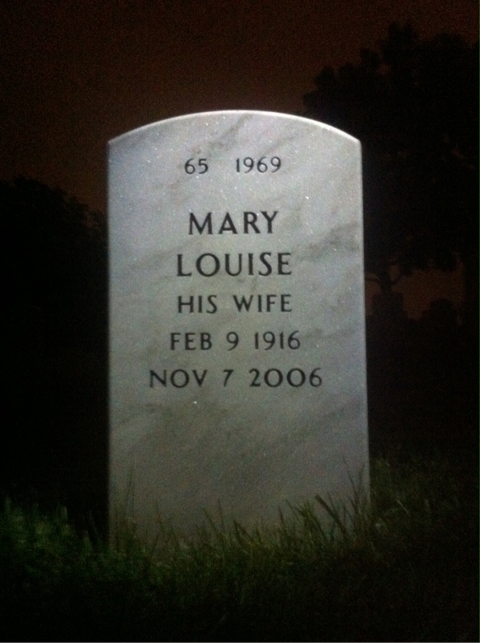 Back of headstone — Miles Gannon