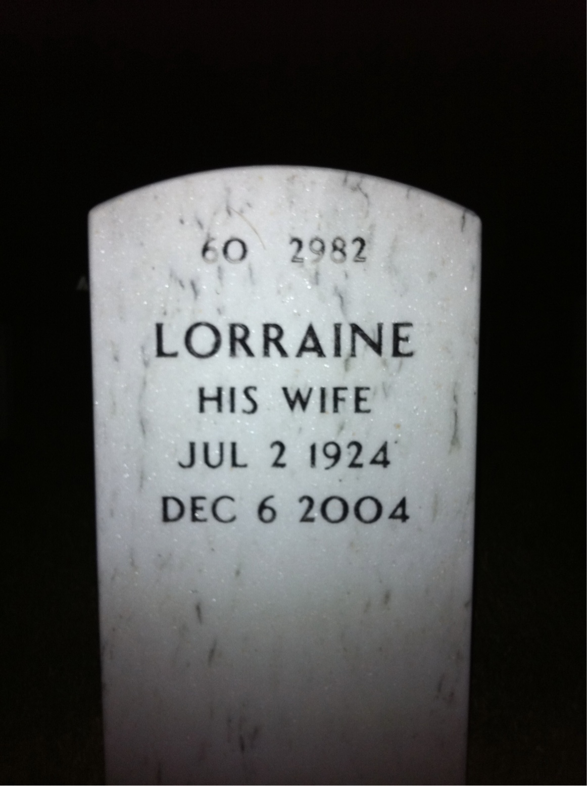 Back of headstone — Curtis Gentz
