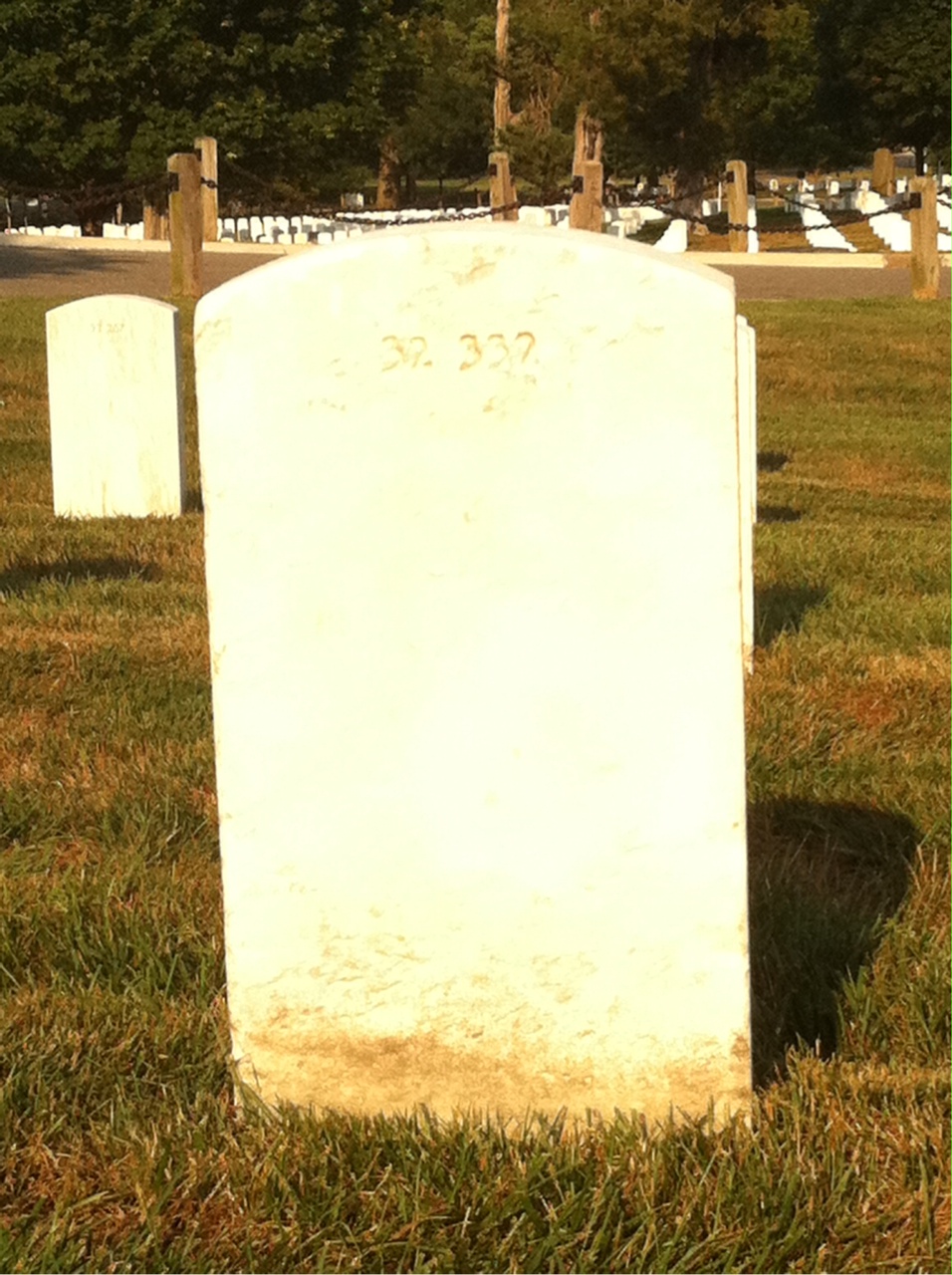 Back of headstone — Cornwallace Mitchell