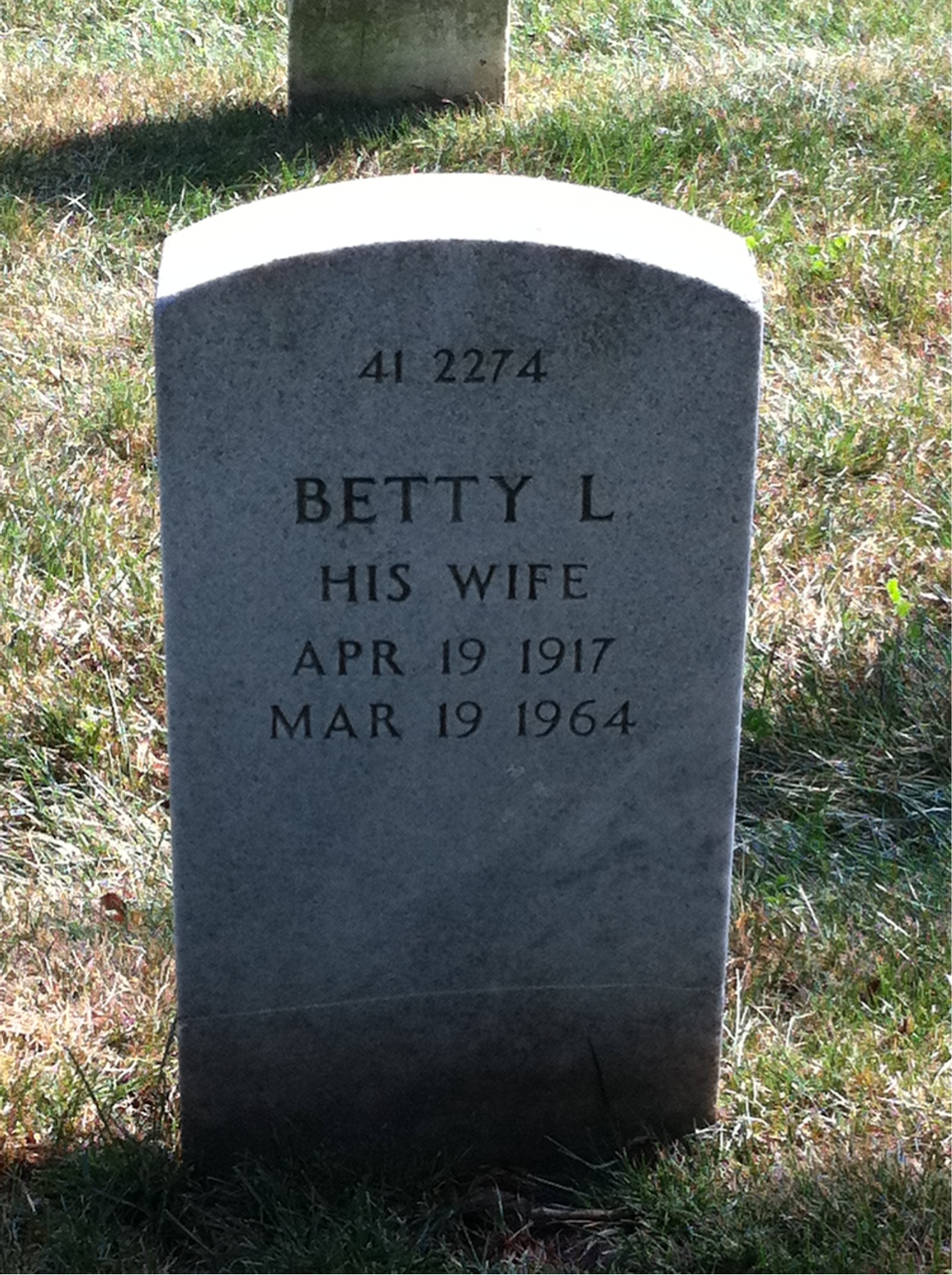 Back of headstone — Julian Myers