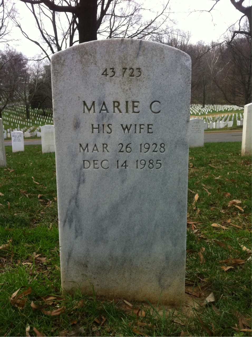 Back of headstone — John Allen