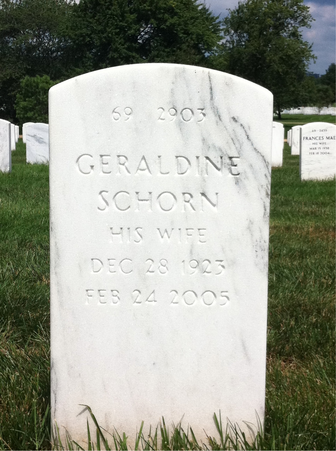 Back of headstone — George Bird