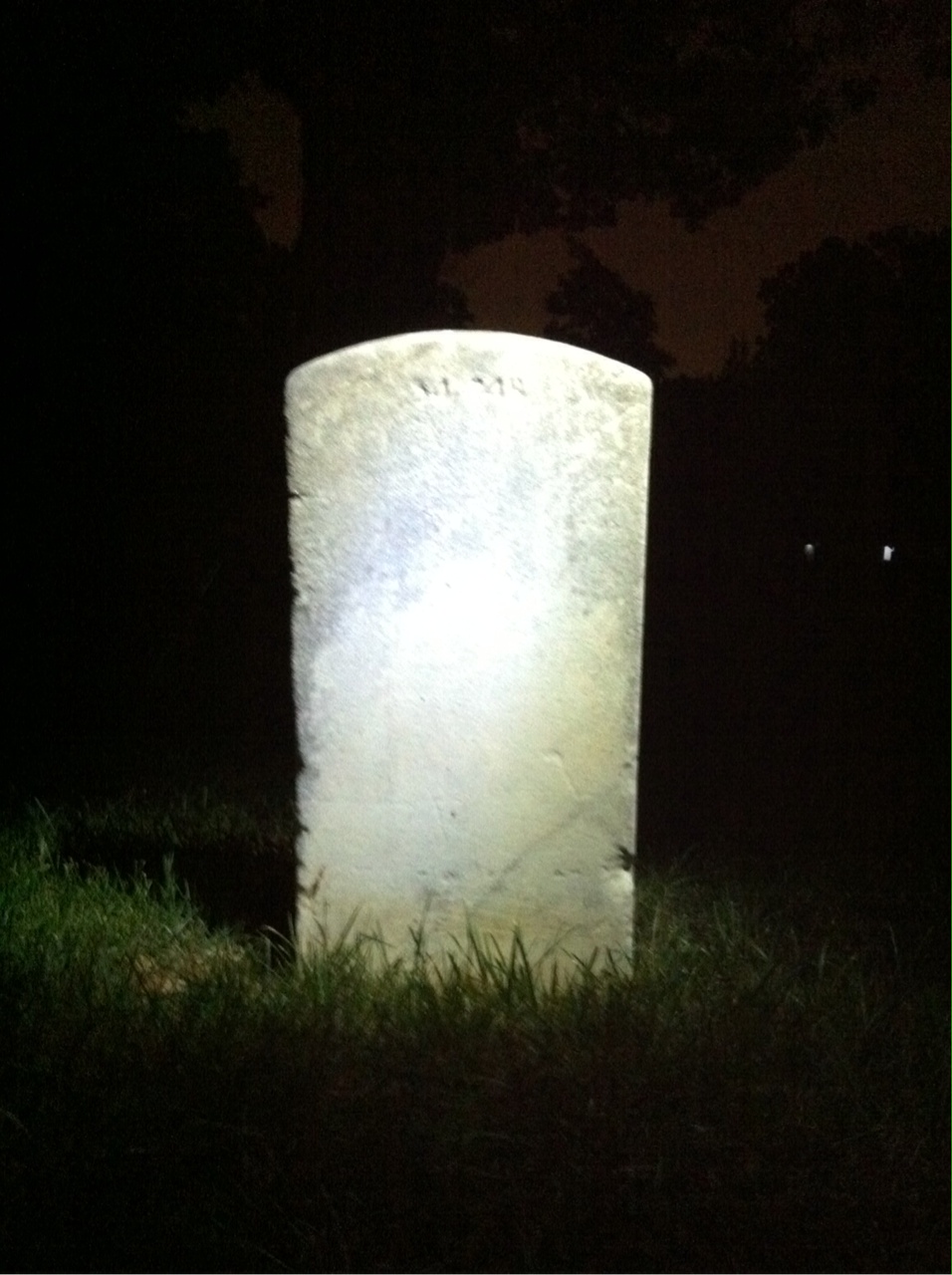 Back of headstone — Victoria Mulkey