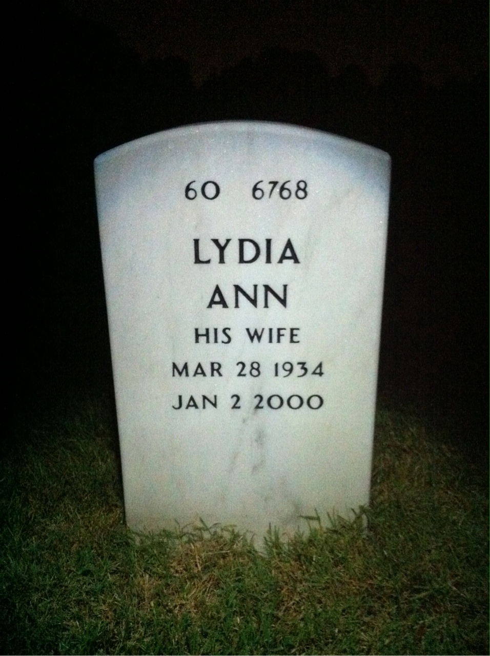 Back of headstone — William Medlin
