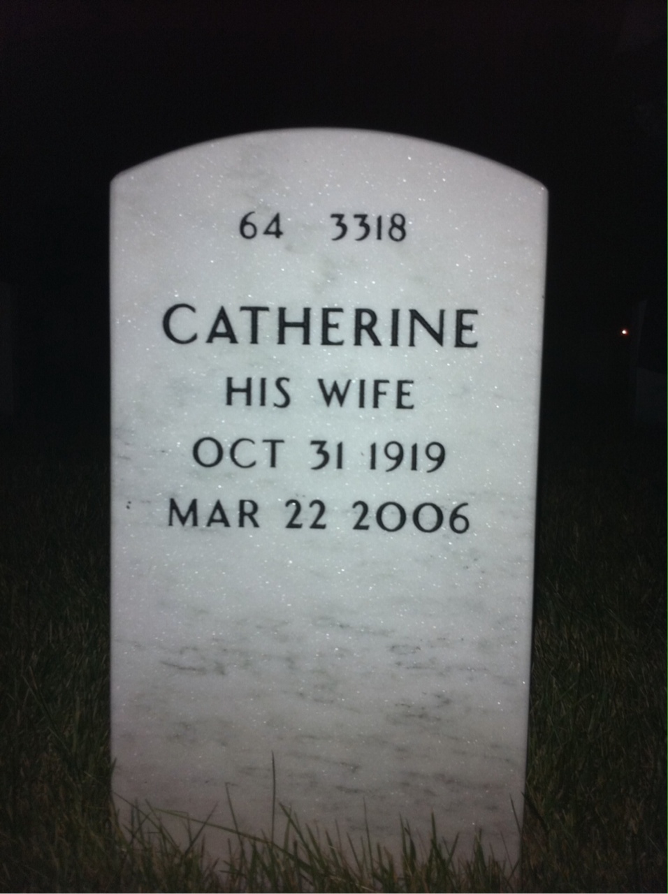 Back of headstone — Arnold Rathlev