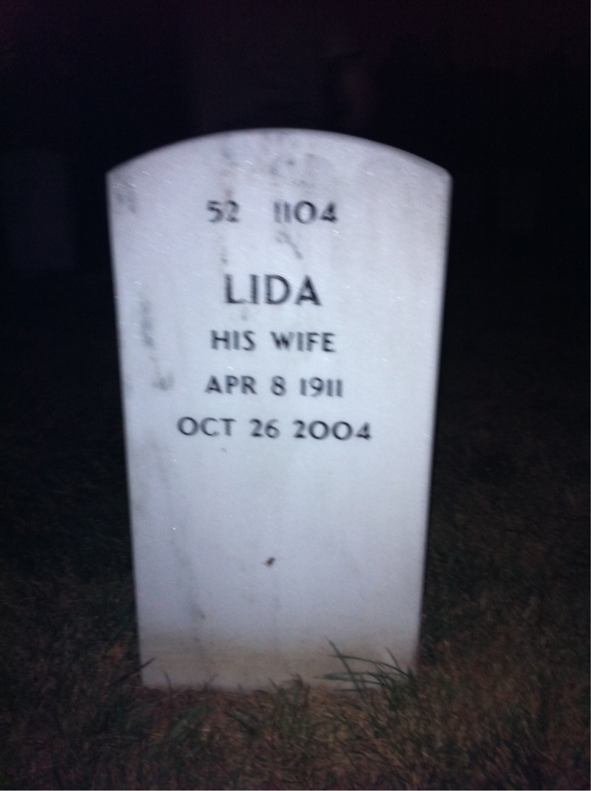 Back of headstone — Robert Hudson