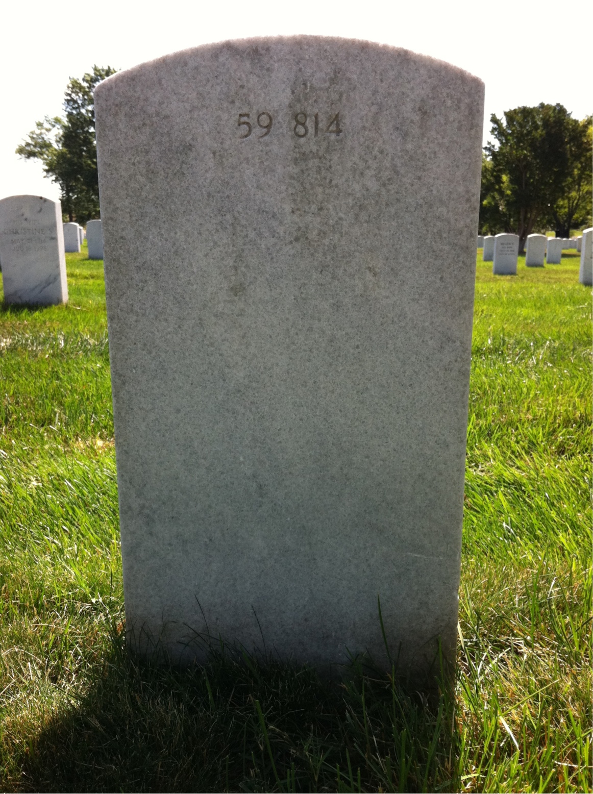 Back of headstone — Robert Morris