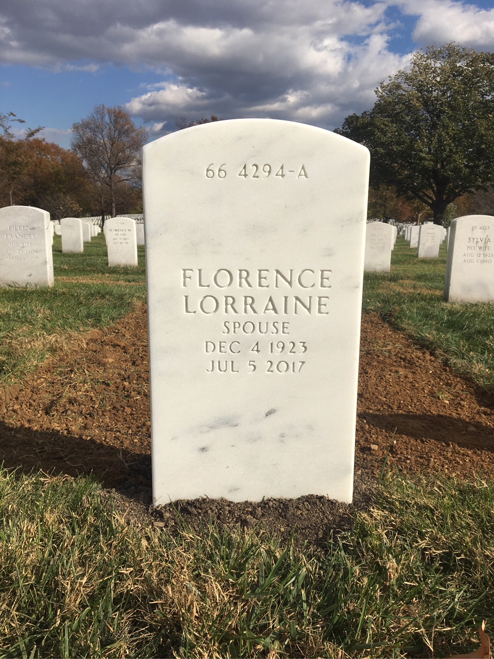 Back of headstone — Eugene Lynch