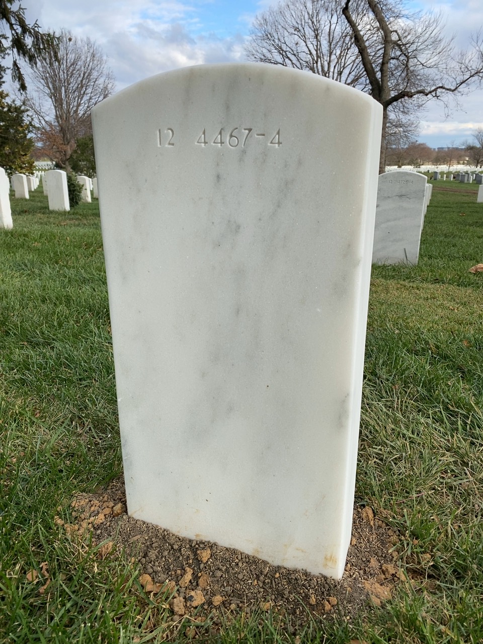 Back of headstone — William Ray Kelley