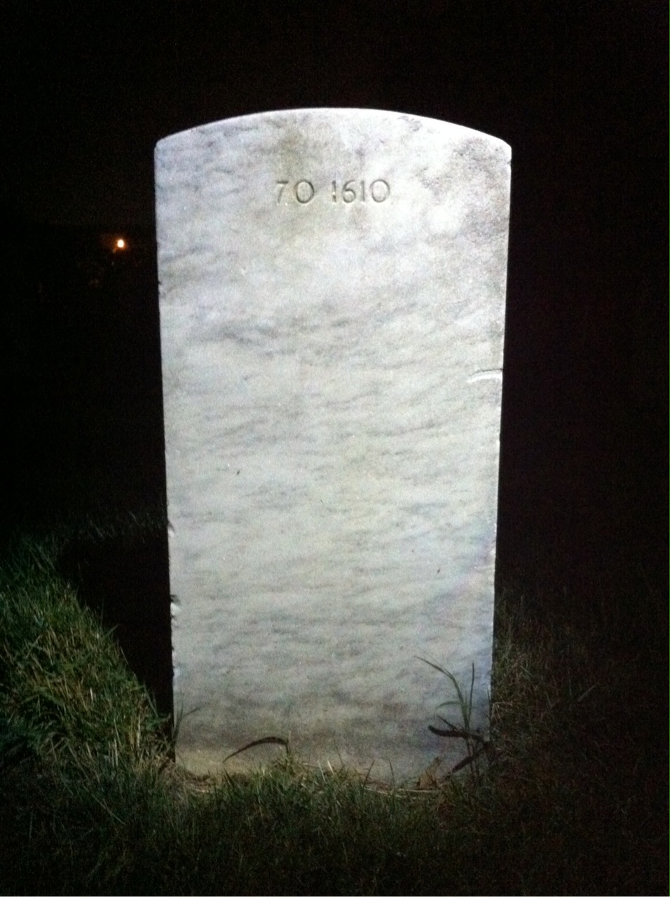 Back of headstone — James Midkiff