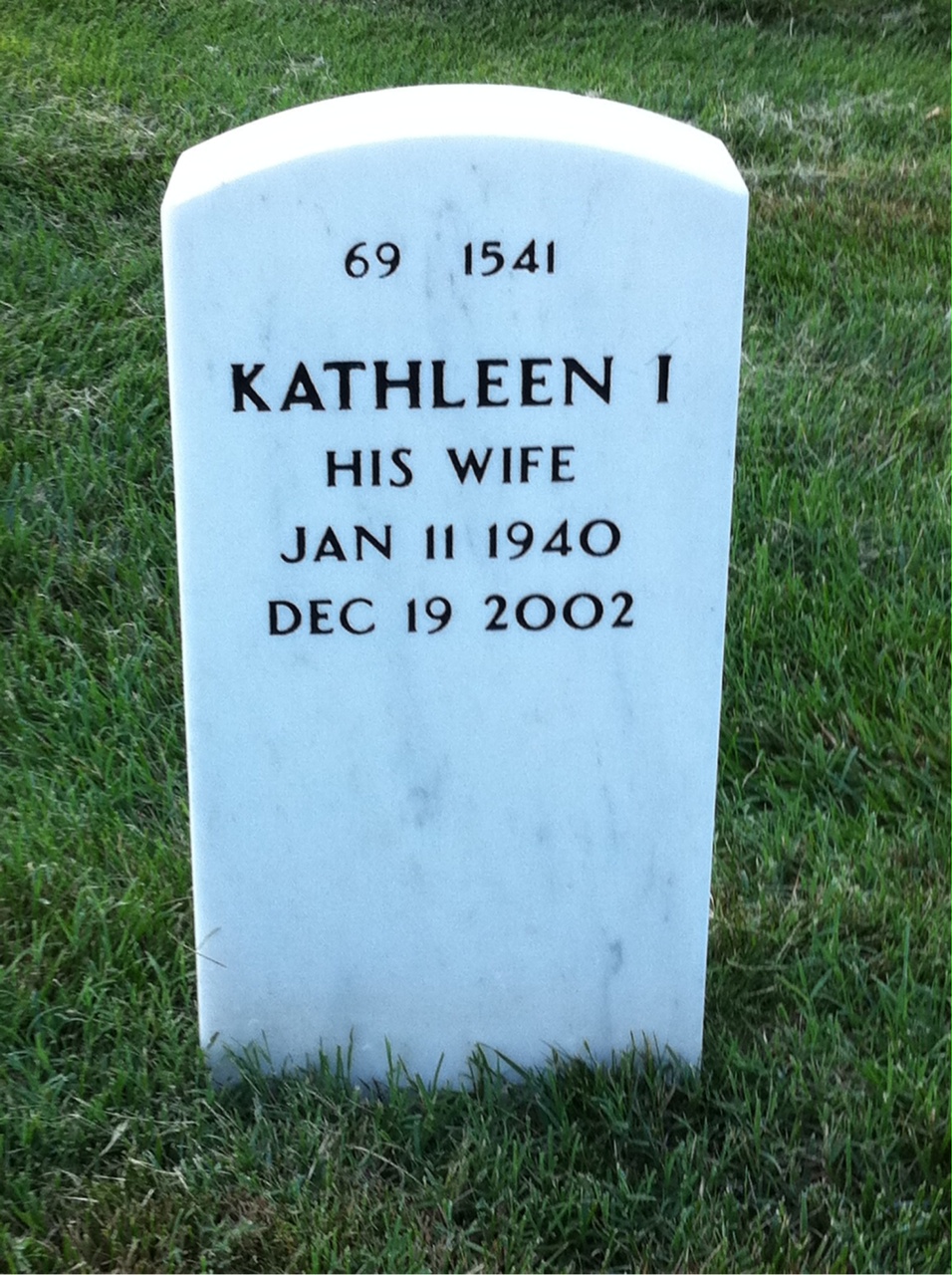 Back of headstone — Frank Miller