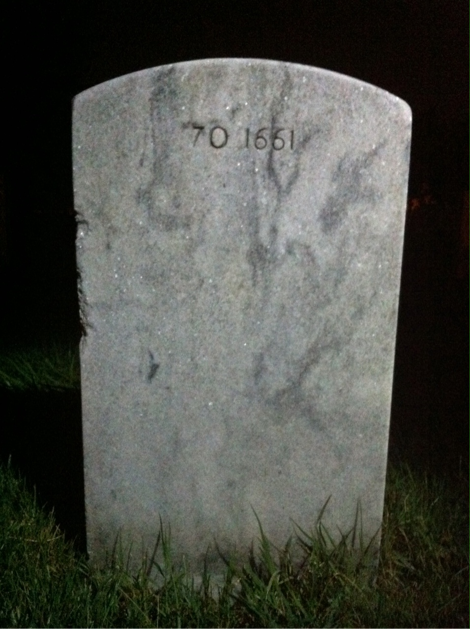 Back of headstone — Henry Baum
