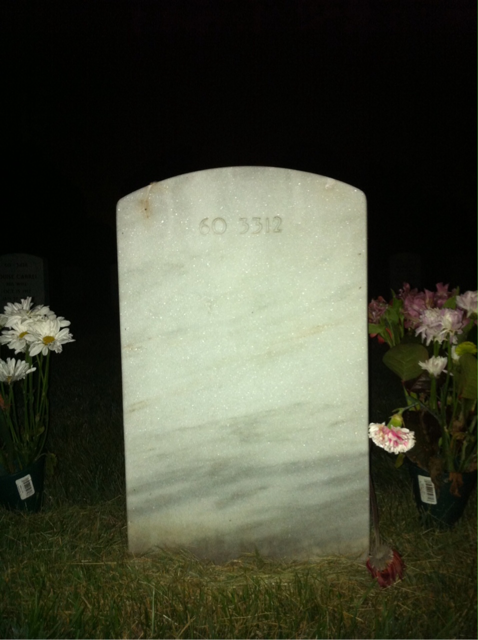 Back of headstone — William Mendoza Lombos