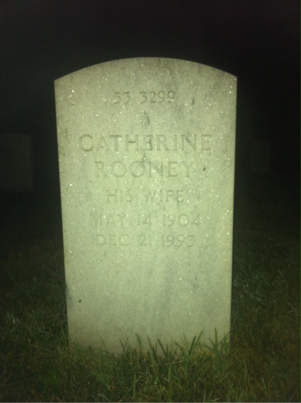 Back of headstone — Patrick Murray
