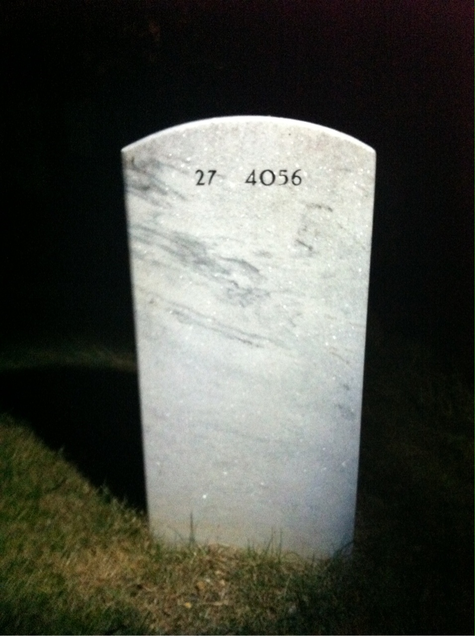 Back of headstone — Lucy Arthur