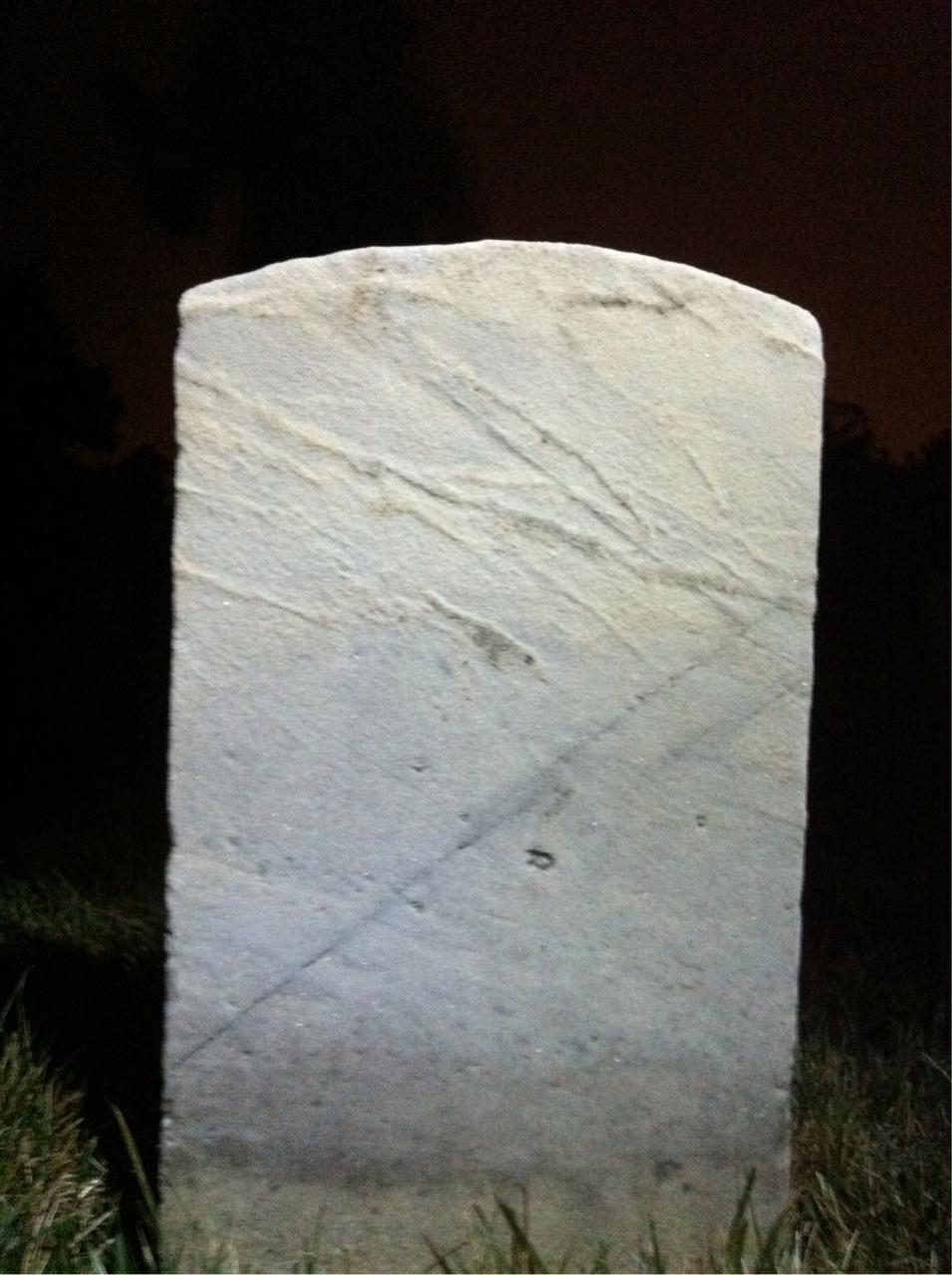Back of headstone — Frank Morris