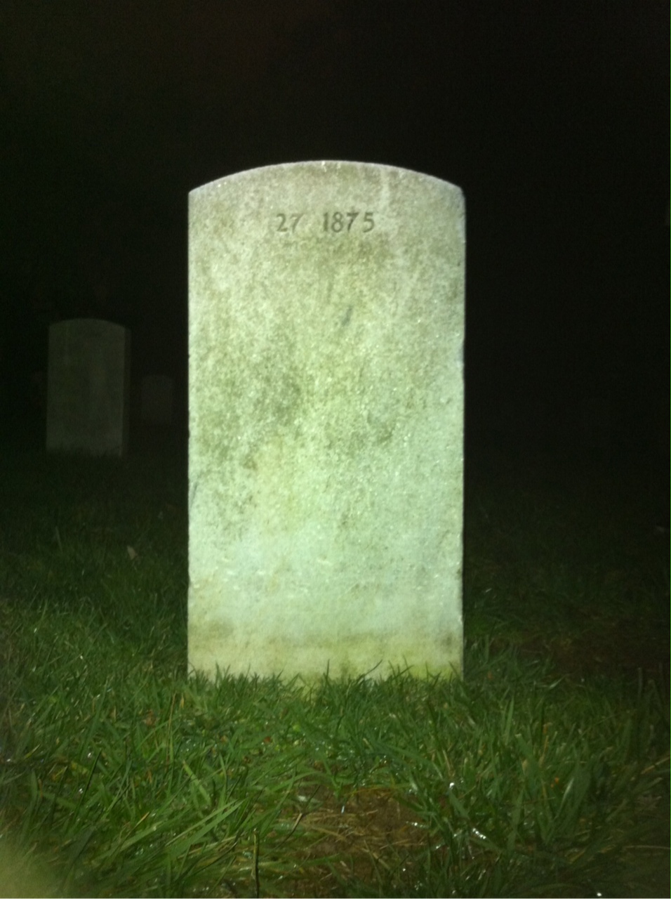 Back of headstone — William Anderson