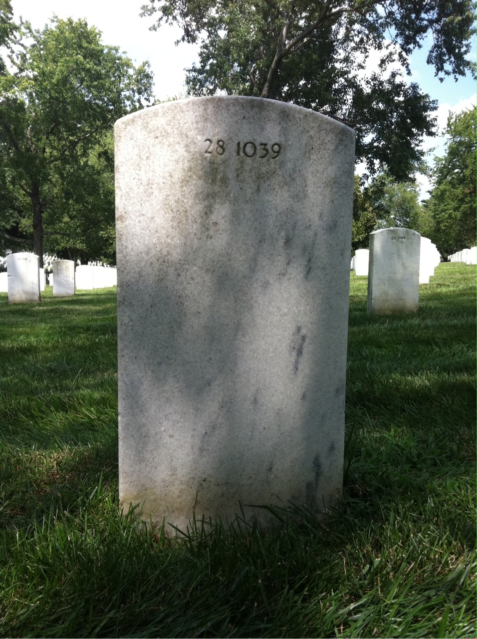 Back of headstone — Florence Moore